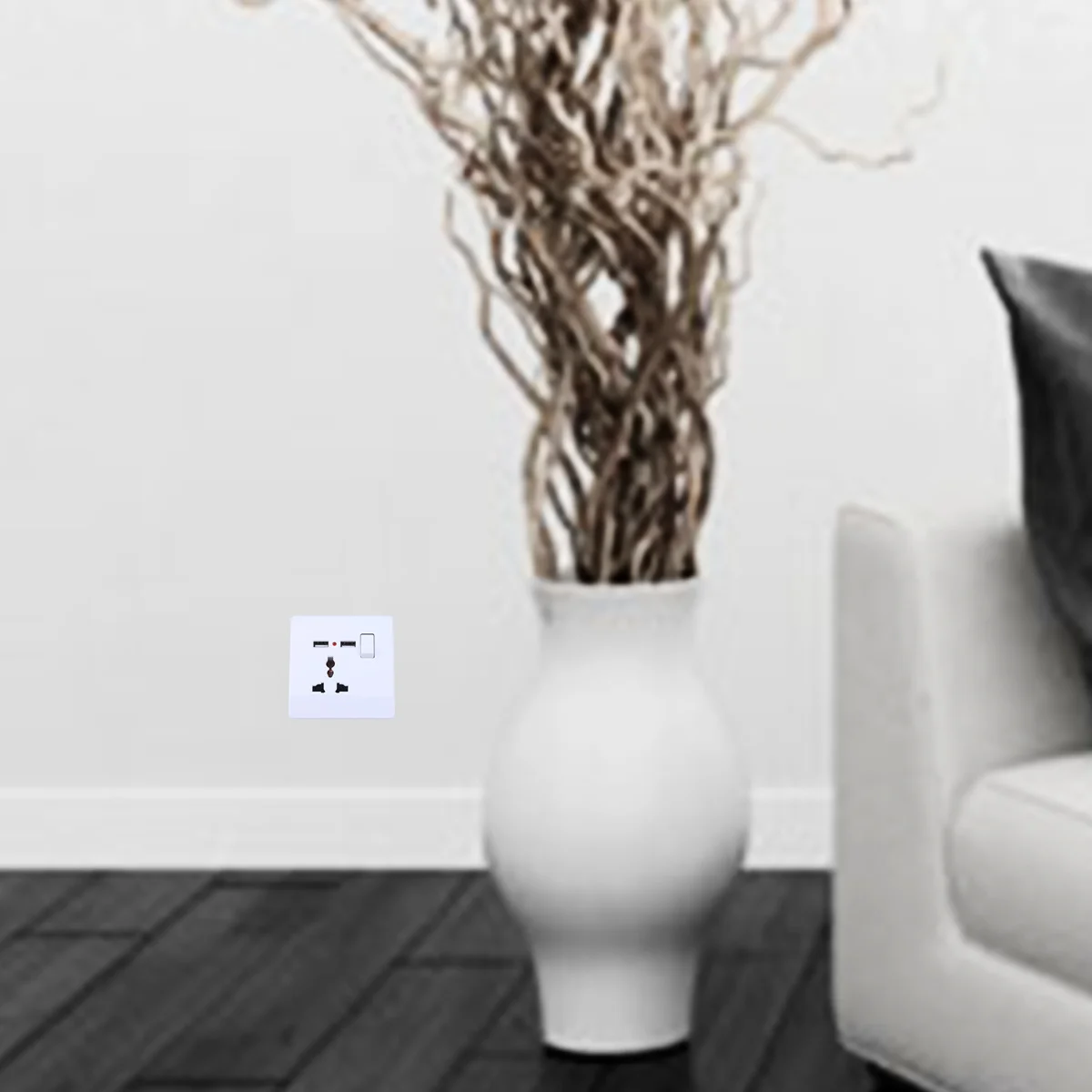 العالمي المزدوج USB 2a الناتج 3-Pin مقبس الحائط مخرج إمداد الطاقة لوحة الوجه لوحة البلاستيك الطاقة Onoff للهواتف المحمولة #3