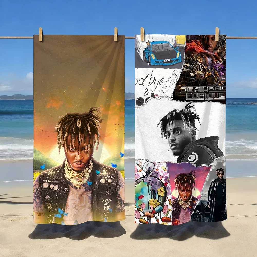 Rapero J-Juice-W-WRLD-Lends Never Die toalla suave regalo de piscina para viajes gimnasio ducha Camping deportes de secado rápido toallas de playa grandes