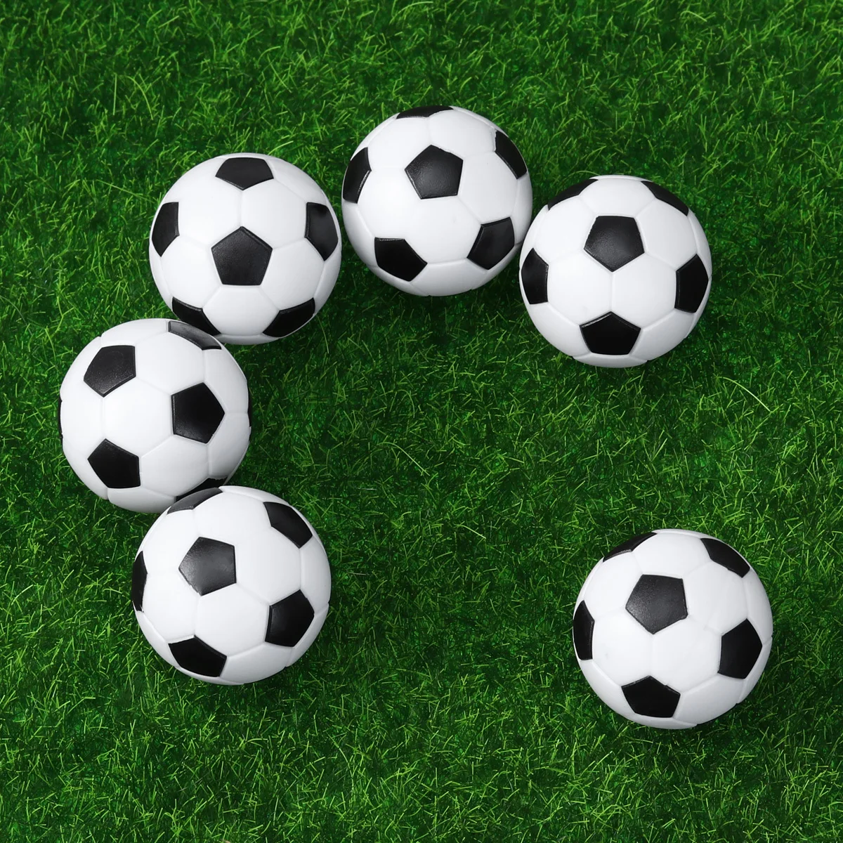 6Pcs Black White Mini Table Football Balls 32mm Recommended for 135cm Football Tables Small Ball Black & White Ball