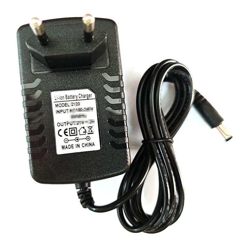 

100pcs 12.6V 2A Lithium Battery Charger Portable Charger DC 5.5*2.1MM 110-220V Lithium Li-ion Battery Wall Charger