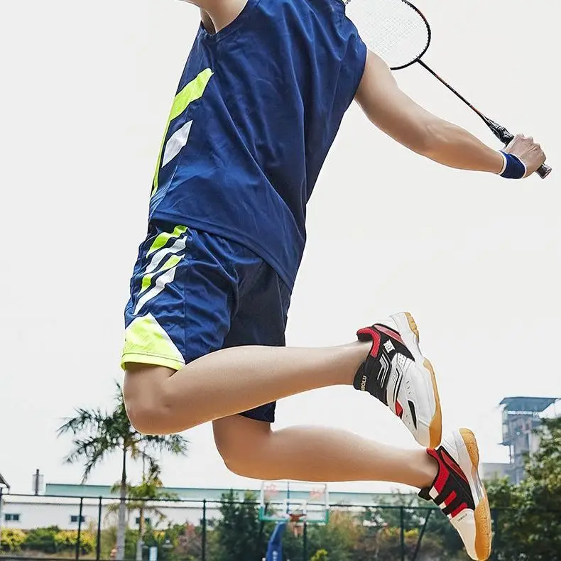 

Original Brand Unisex Fitness Badminton Shoes Designer Hook & Loop Indoor Court Shoes 36-45 Professional Table Tennis Shoes