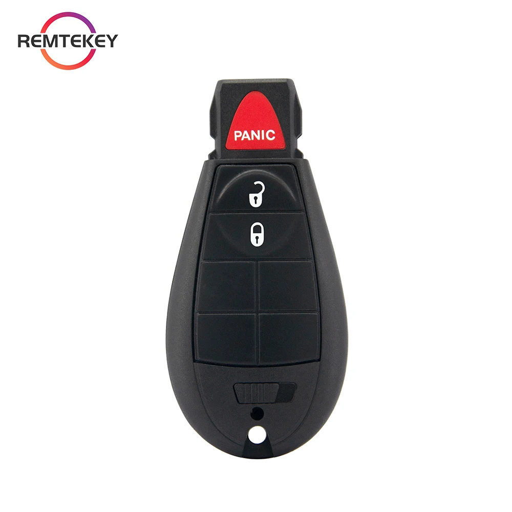 REMTEKEY Remote Car Key Shell Fobik Key Case FCC GQ4-53T 3/4Buttons for Dodge RAM 2013 2014 2015 Jeep Cherokee 2014 2015