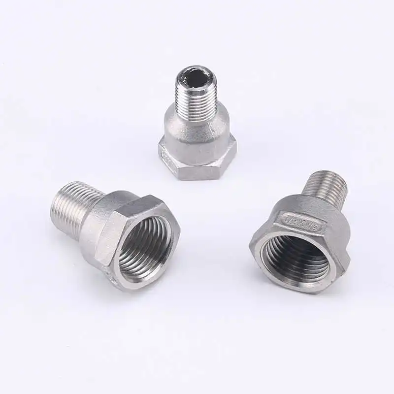

1/8” 1/4" 3/8" 1/2" 3/4" 1" BSP 304 Stainless Steel Equal Male Female Thread fitting Reducer British Water Pipe Connector
