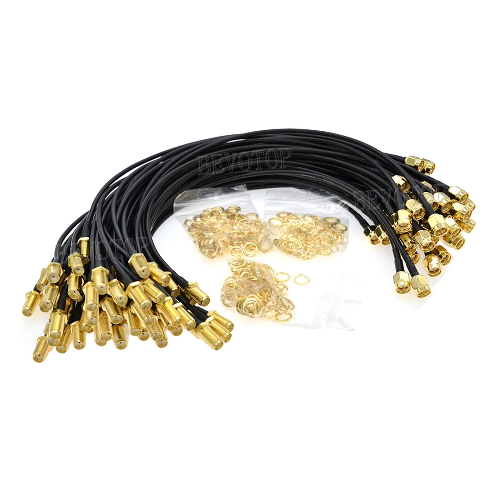 1PCS SMA Male to Male Extension Cable Copper Feeder Wire Coaxial RG174 for WiFi Network Card Router Antenna