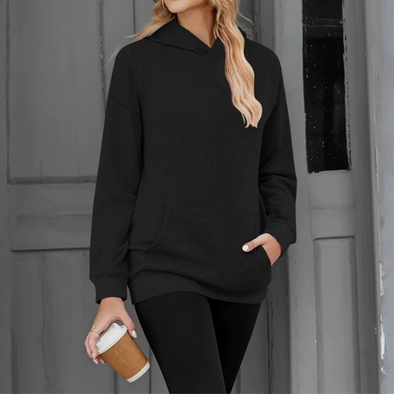 

2026 NEW Women Hooded Sweatshirt loose casual Sweatshirts drop-shoulder sleeve hoodie spring autumn Ooudoors training Sweatshirt