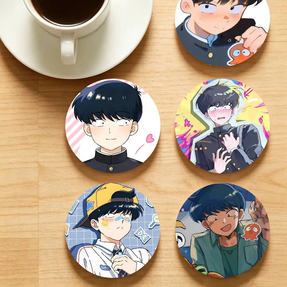 N-Nakamura Okuto Round Wooden Coaster Decorative Coffee Cup for Use in Coffee Shops Bars