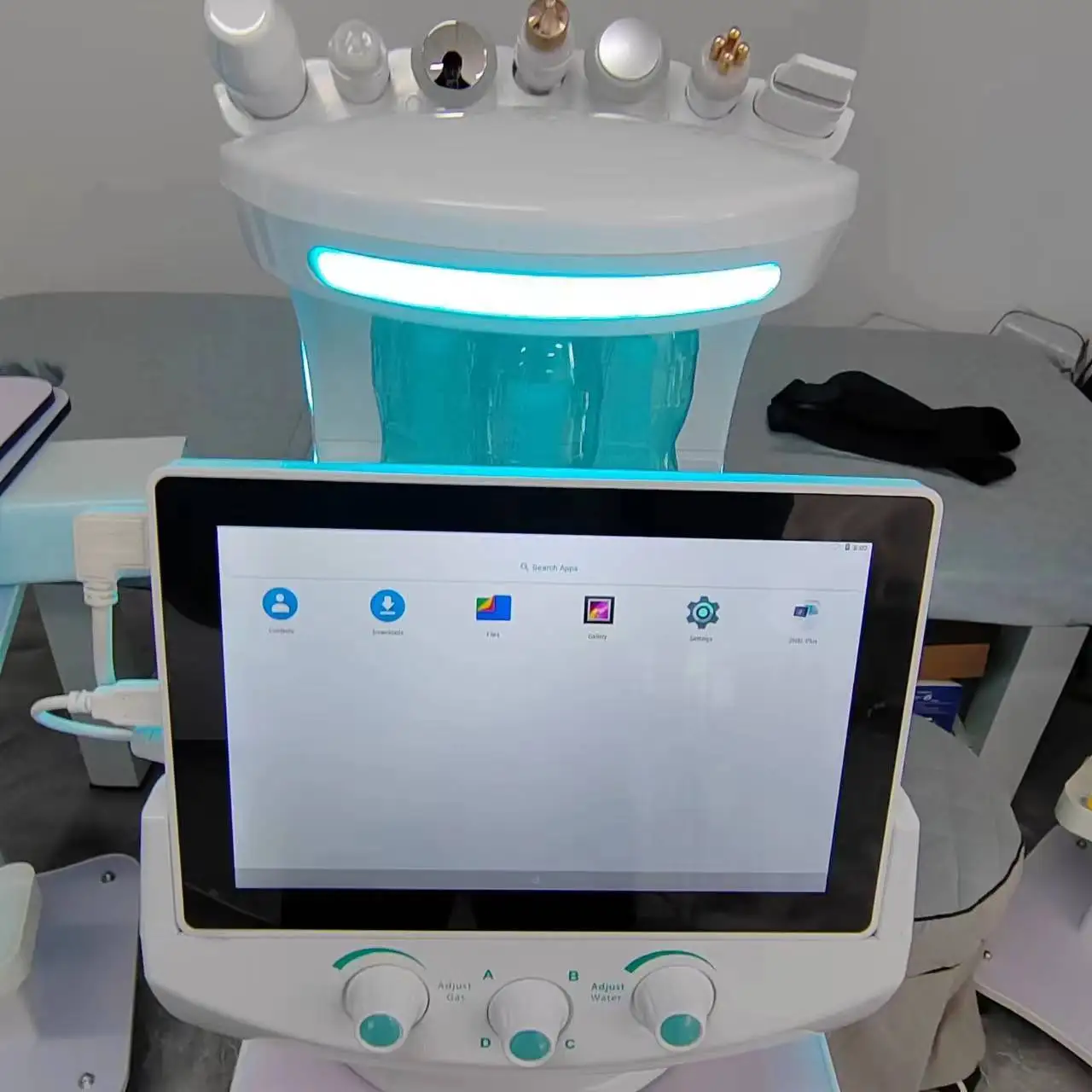 7 in 1 10MP Skin Analyzer RF Score Smart Ice Blue Spa Machine Oxygen generator Skin Resurfacing Skin Management Airbrush
