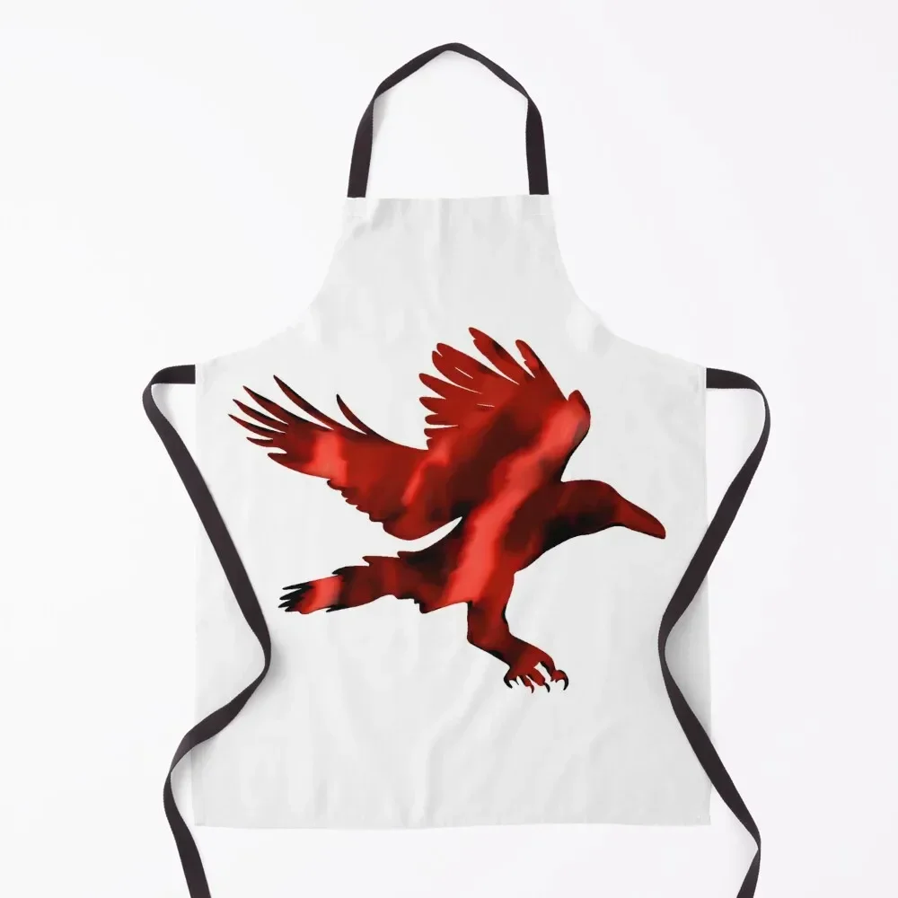 

Red Raven Silhouette Apron custom women's kitchen Sexy christmas kitchen Kitchen Items For Home Apron