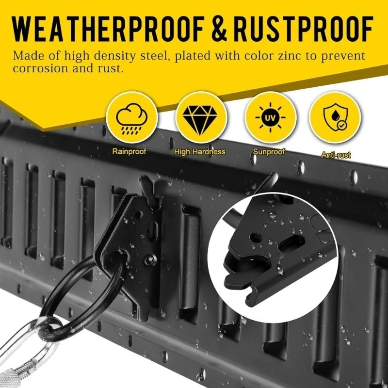 

20pcs Anti Slip E Track Clips Heavy Duty Zinc Coated Cargo Anchors For Trailers Trucks Commercial Transport Equipment X37F