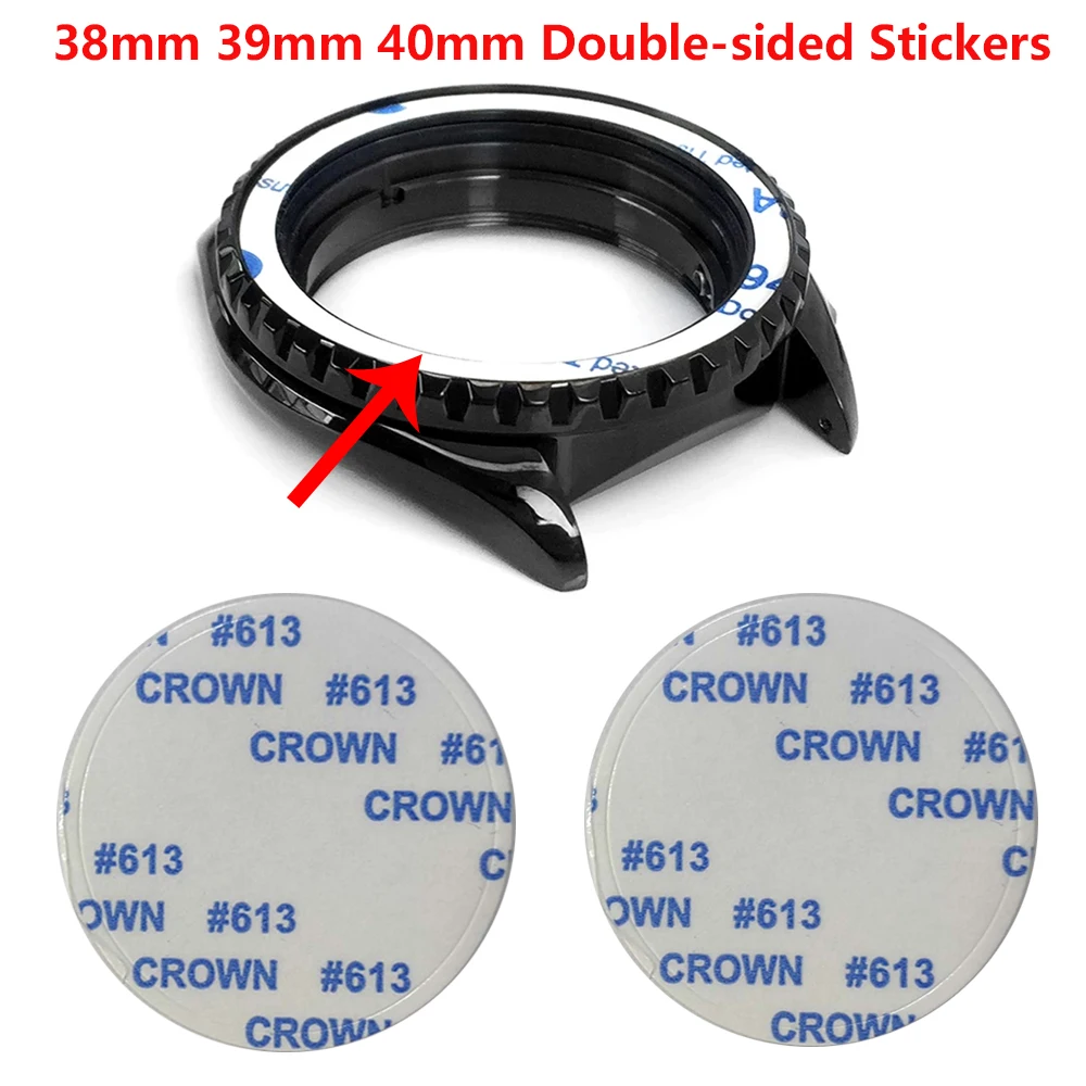 1/5/10 Pcs Double Sided Sticker Watch Bezel Sticker Fits Fixing Watch Bezle Insert for 38mm 39mm 40mm Bezel Insert Ring Parts