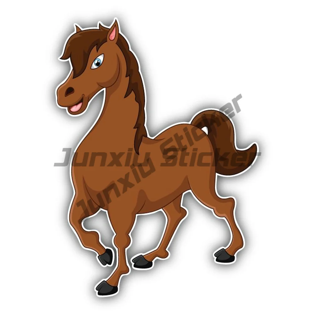 

Cute Horse Car Sticker Bumper Waterproof Scratch-proof Exterior Decal Camper Van Bike Decals Vintage Stickers Hood Decal For Car
