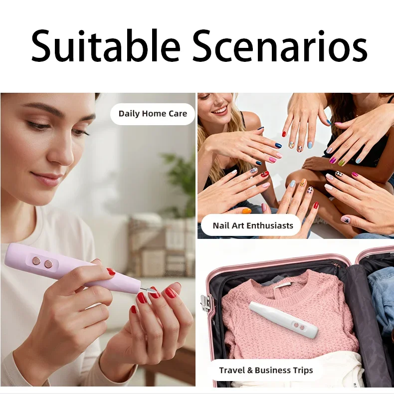 Set trapano elettrico per unghie per rimozione gel acrilico e lucidatura delle unghie Kit manicure pedicure per la casa con punte multiple
