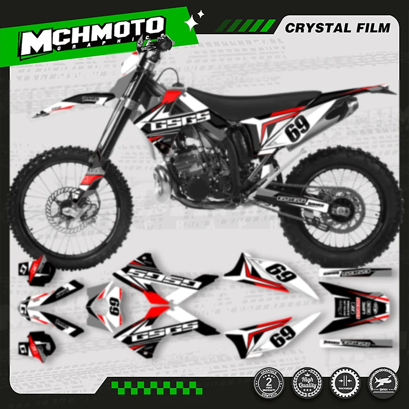 

MCHMFG CFor 3M Stickers Kit For GASGAS 2010 2011 EC MC 200 250 300 350 ustom Team Graphics Backgrounds Decals 014