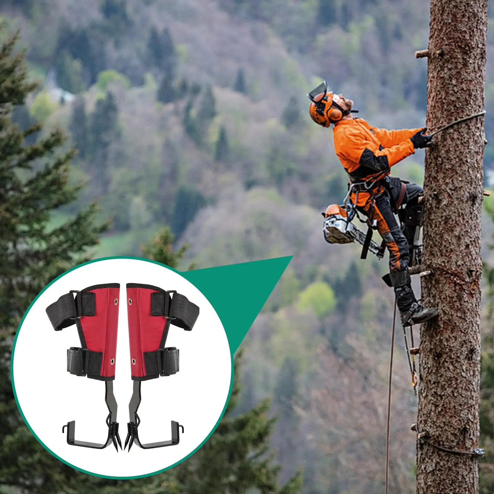 Professional Tree Climbing Shoes With Foot Straps Support Crutches Outdoor Tree Climbing Gear For Forest And Garden Maintenance