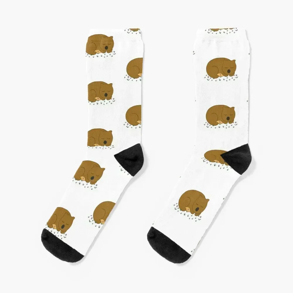 Wombat Dreaming calcetines golf regalo divertido hombres algodón alta calidad hombres calcetines marca de lujo mujeres