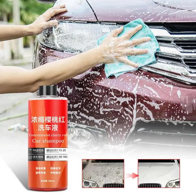 

Car Foam Wash 500ml Foaming Car Wash Shampoo Powerful Liquid Auto Deep Cleaning Car Shampoo Car Detailing Supply For Motorcycles