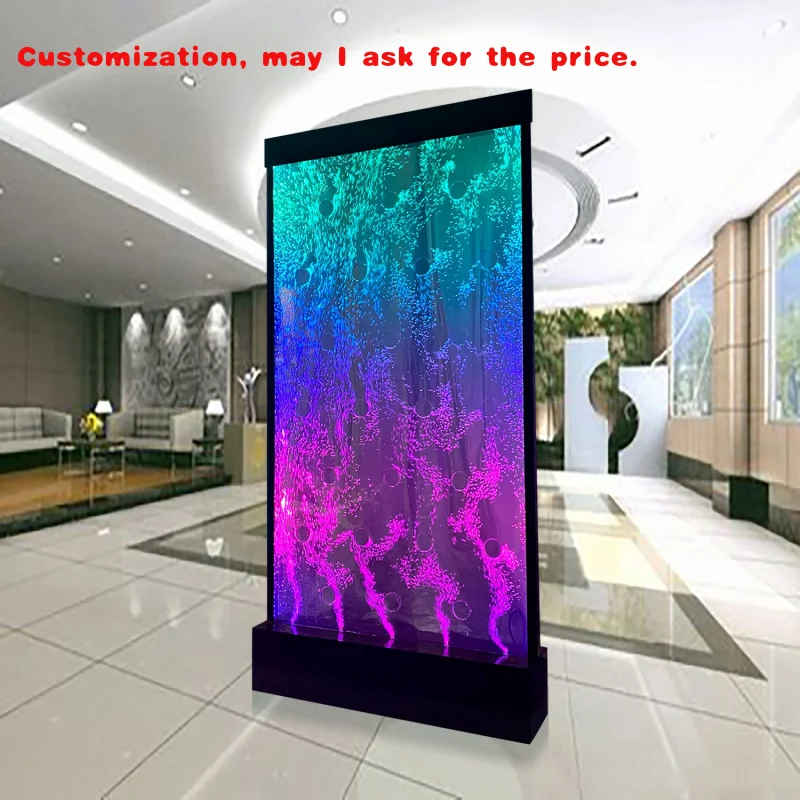 

custom.Custom Interior Decorative Acrylic Partition Wall Panel Mounted Dancing Led Bubble Wall
