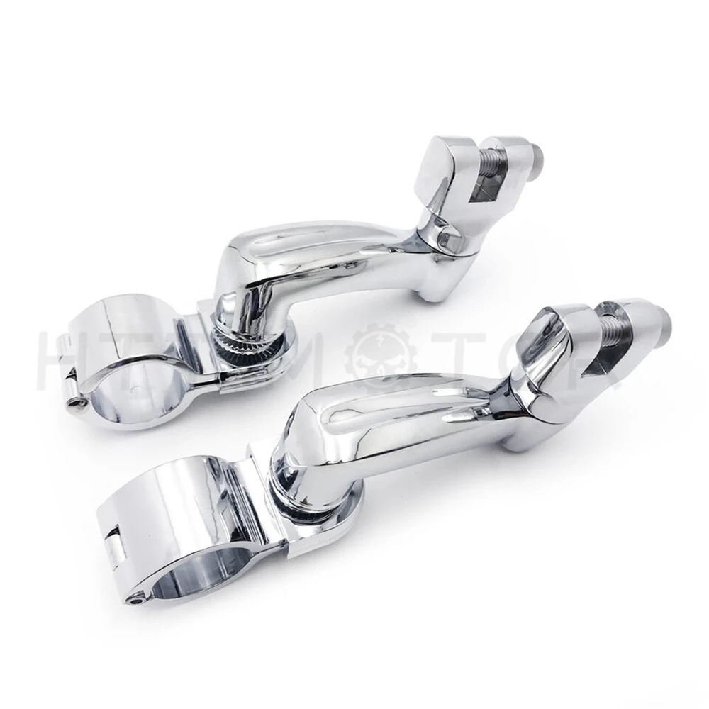 

1 1/4" Chrome Foot Peg Mounts for Harley Davidson 1.25" Engine Guard Highway Pegs Footpegs Aftermarket Motorcycle Parts Chrome