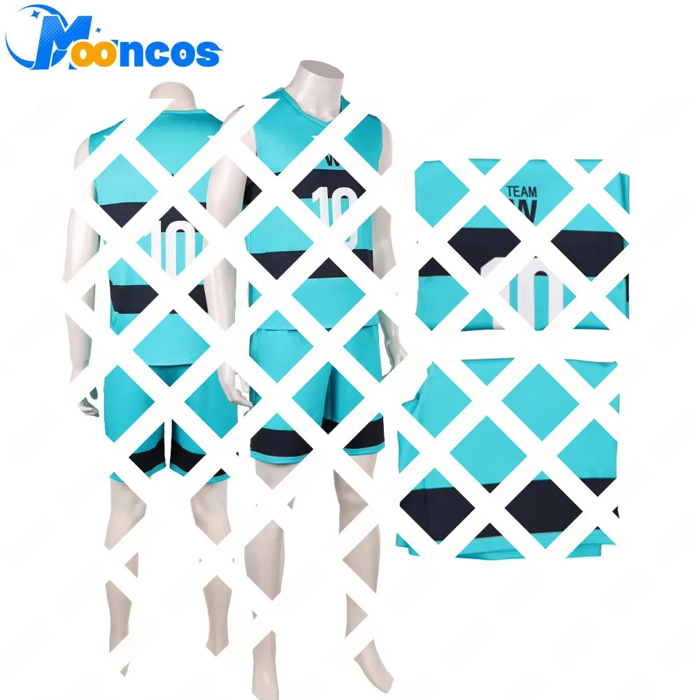 Disfraz de Isagi Yoichi, Uniforme de Anime Jie Shiyi, Ropa de Disfraz de Yoichi Isagi para Hombre, Jersey para Halloween, Carnaval y Fiestas