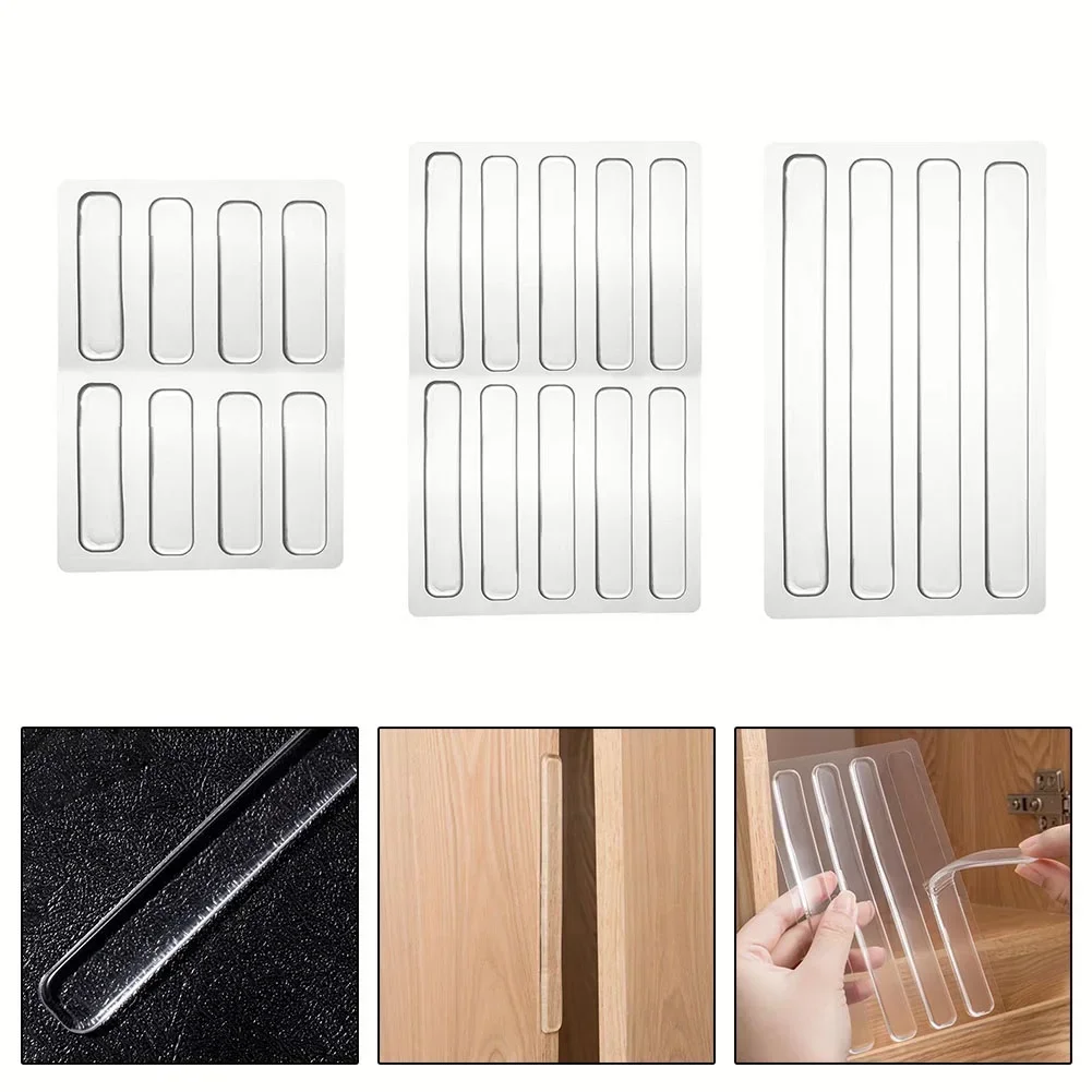 4/8/10pcs Silicone Cushion No Punching Anti Collision Pad Door Sticker Transparent Wall Protection Pad For Home Improvement