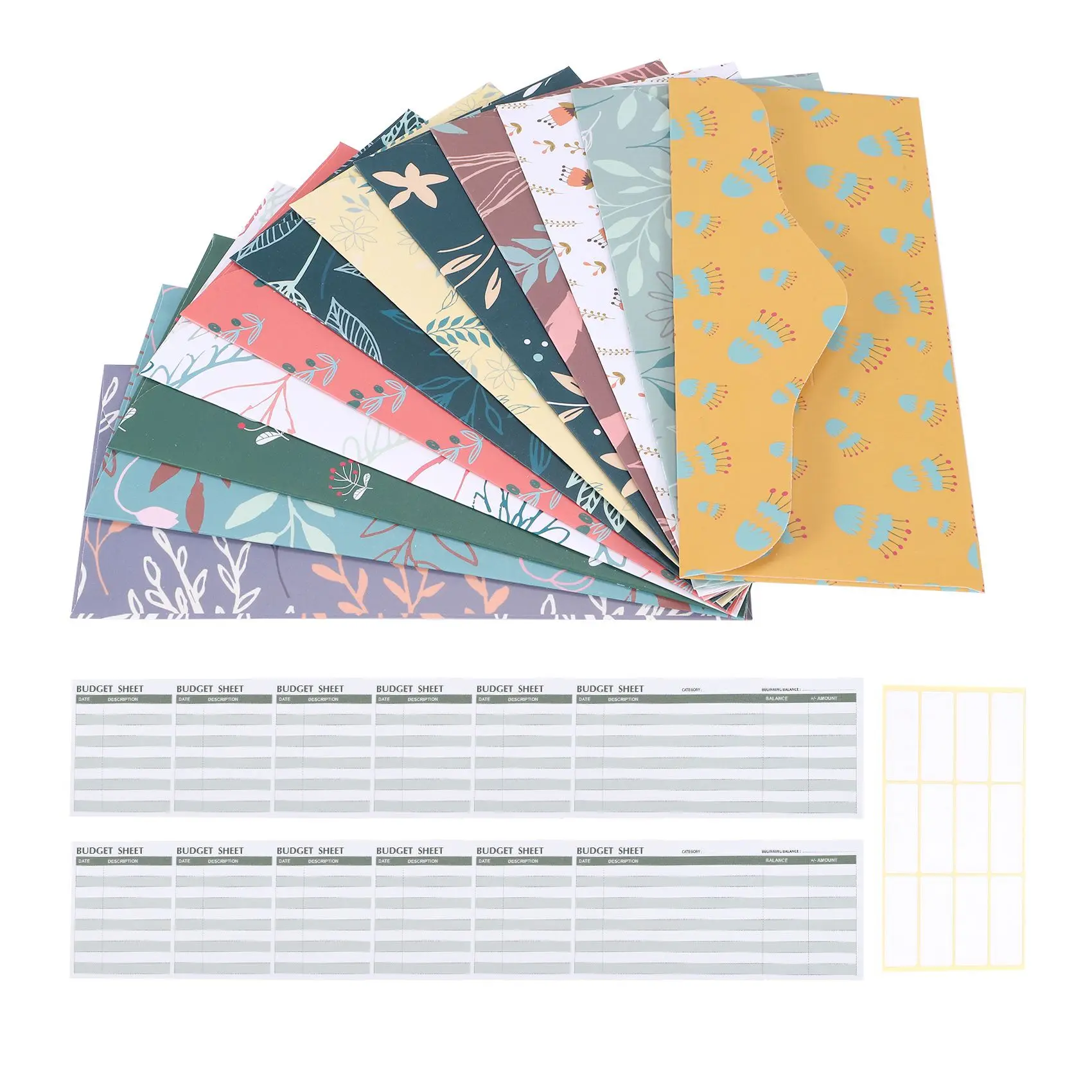 12 Pack Budget Envelopes Laminated Cash Envelope System For Money Savings With Budget Sheets For Finance Record Highly Recommend