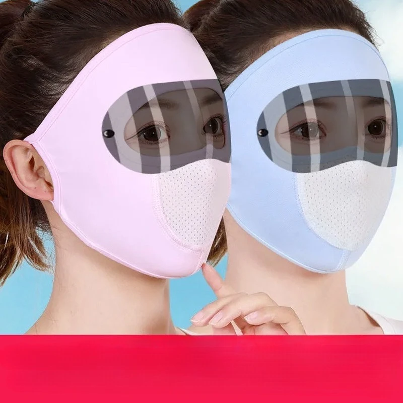 

Eye Protection, Sun Protection Mask, Women's Full Face, Summer Windproof, Sand Proof, UV Resistant, Cycling Thin Sunshade