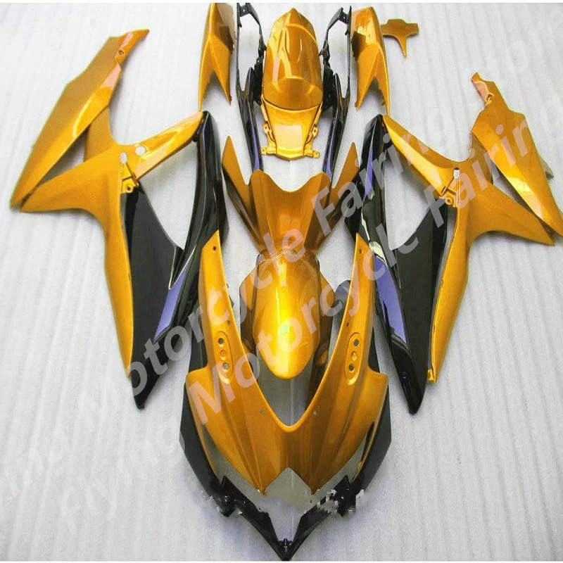 Motorcycle Fairing Kit for G S XR 600 750 2008 2009 2010 G S XR600 G S XR750 K8 K9 Rebuild  Black golden