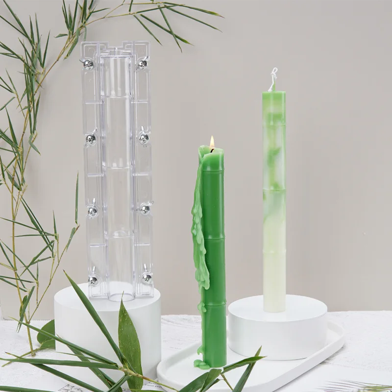 

Creative New Chinese Scented Candle Mold DIY Bamboo Plastic Acrylic Mold 3D Chinese Style Long Pole Bamboo Candle Making Supply