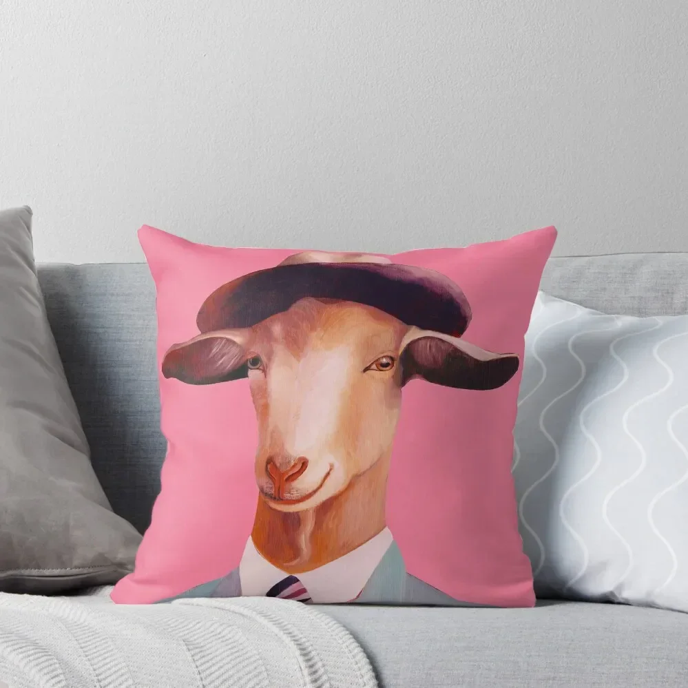 

Billy Goat Pink Throw Pillow Room decorating items christmas decorations 2025 pillow