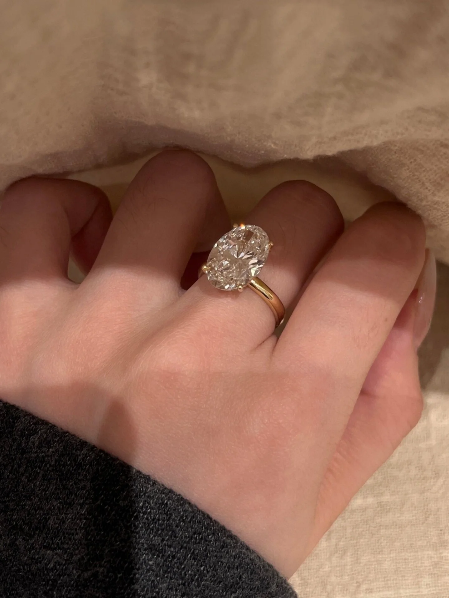 Anel de Moissanite Oval em For - Moissanite Ring avaliação e preço