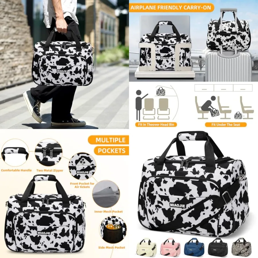 

Underseat Carry On Luggage Lightweight Travel Tote Weekender Bag Overnight Duffle Bag for Travel, Travel Essentials Personal It