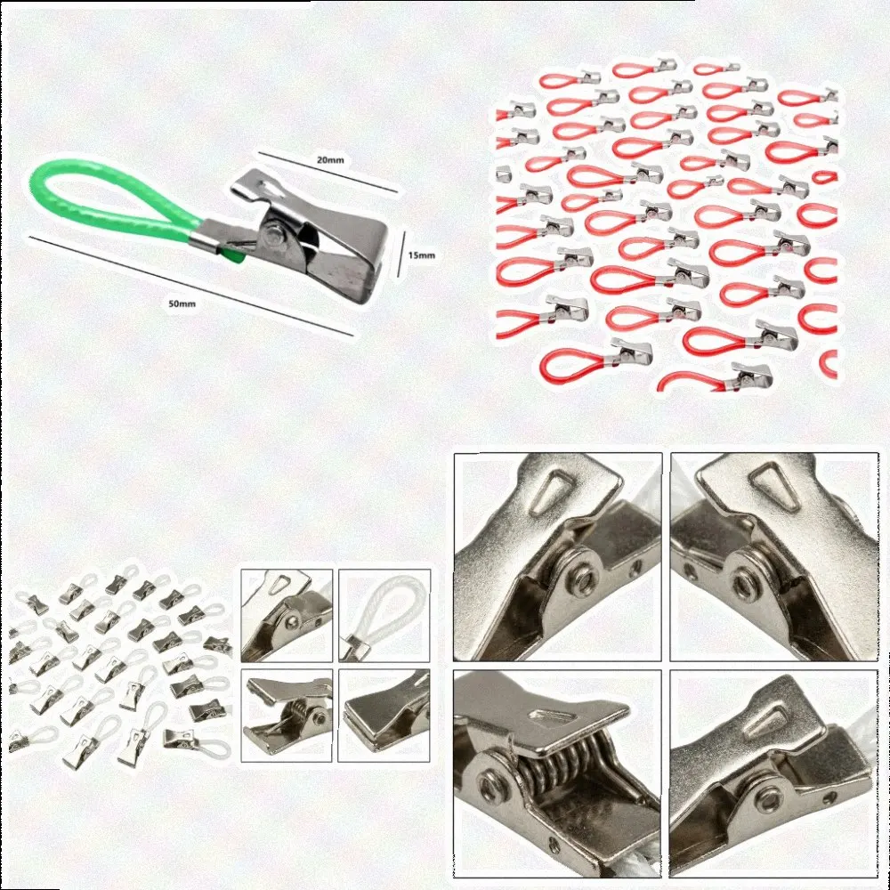 Stainless Steel Beach Towel Clips Windproof Hanging Clamp Strong Grip Metal Clothesline Holder For Outdoor Pool Camping Laundry