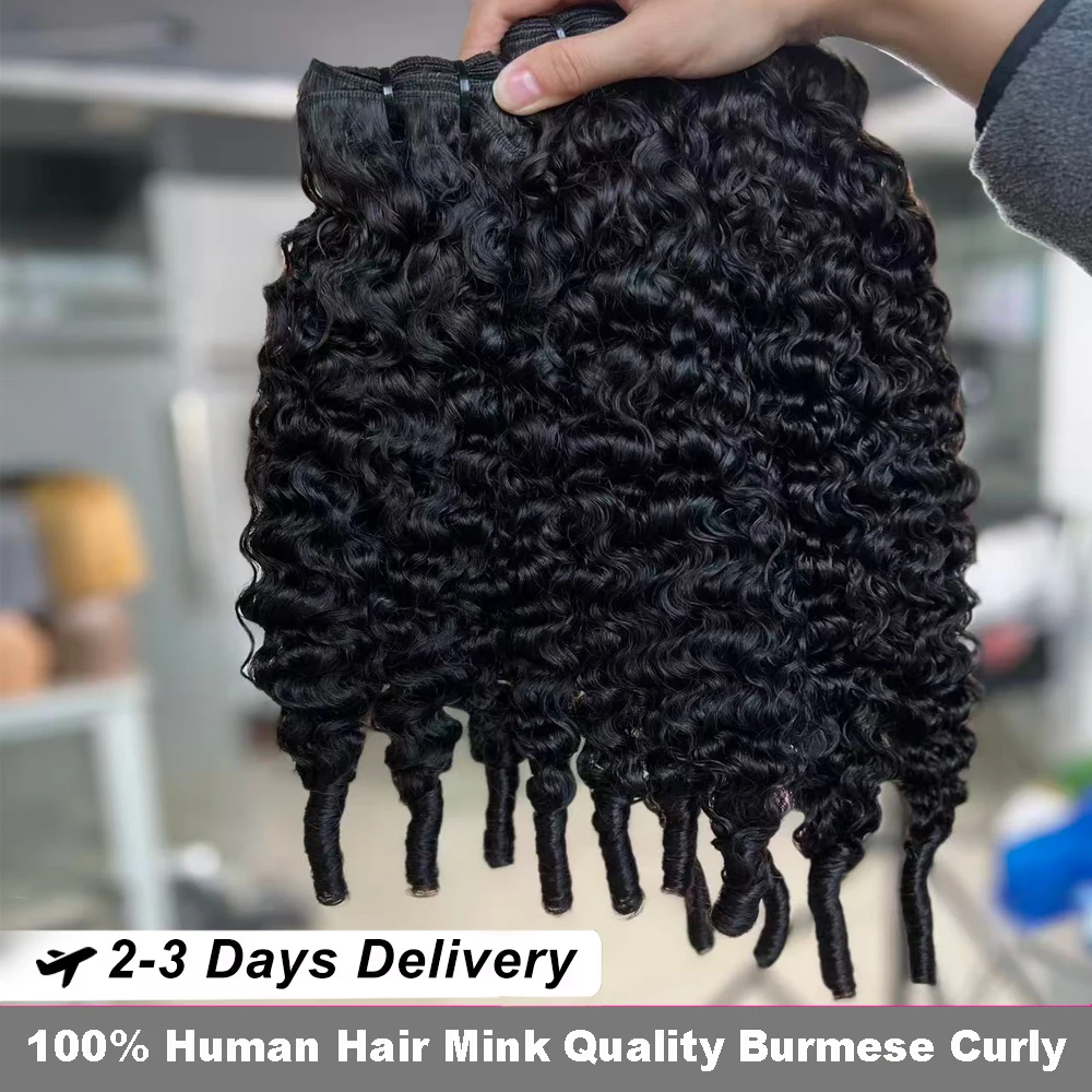 

Натуральные волосы Mink Burmese Curly: 100% человеческие волосы, глубокая волна, 3-4 пучка, необработанные, для быстрого наращивания и плетения.