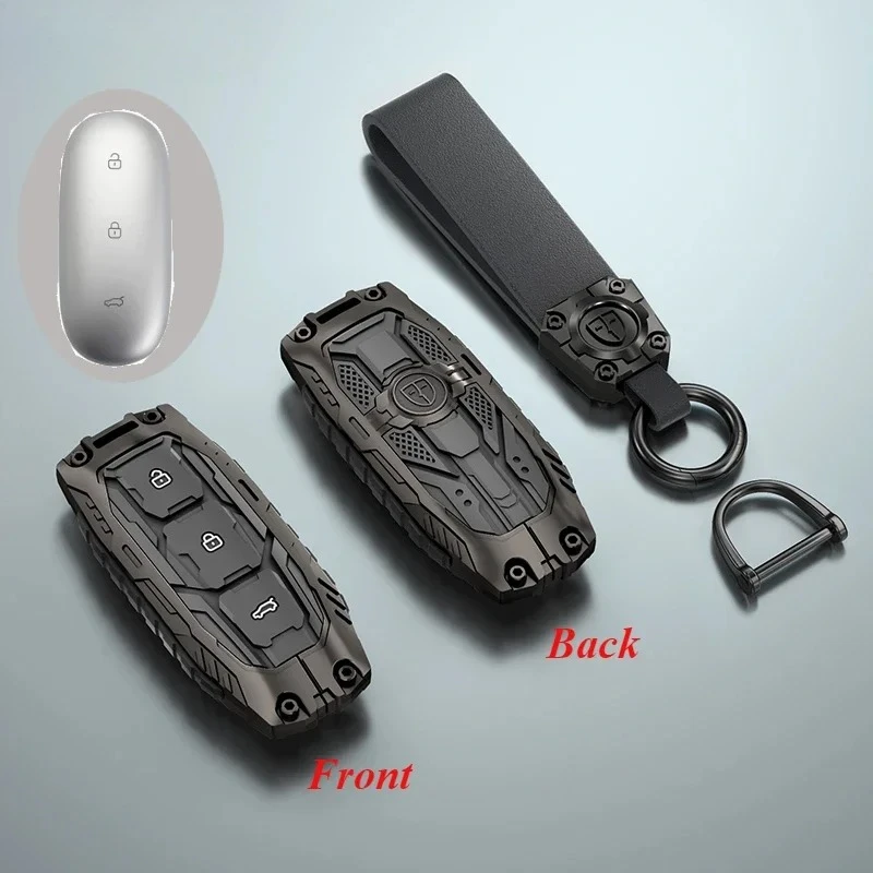 

New Metal Car Key Cover Fob Case Protector Holder Shell Bag For L9 L8 L7 Auto Keychain Accessories