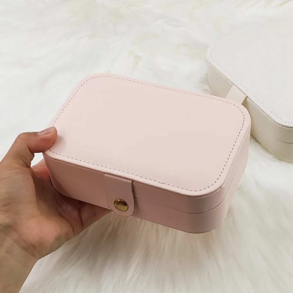 PU Leather Jewelry Box Multi Compartment Small Size Jewelry Storage Holder Compact Design Jewelry Organizer Case Travel Use