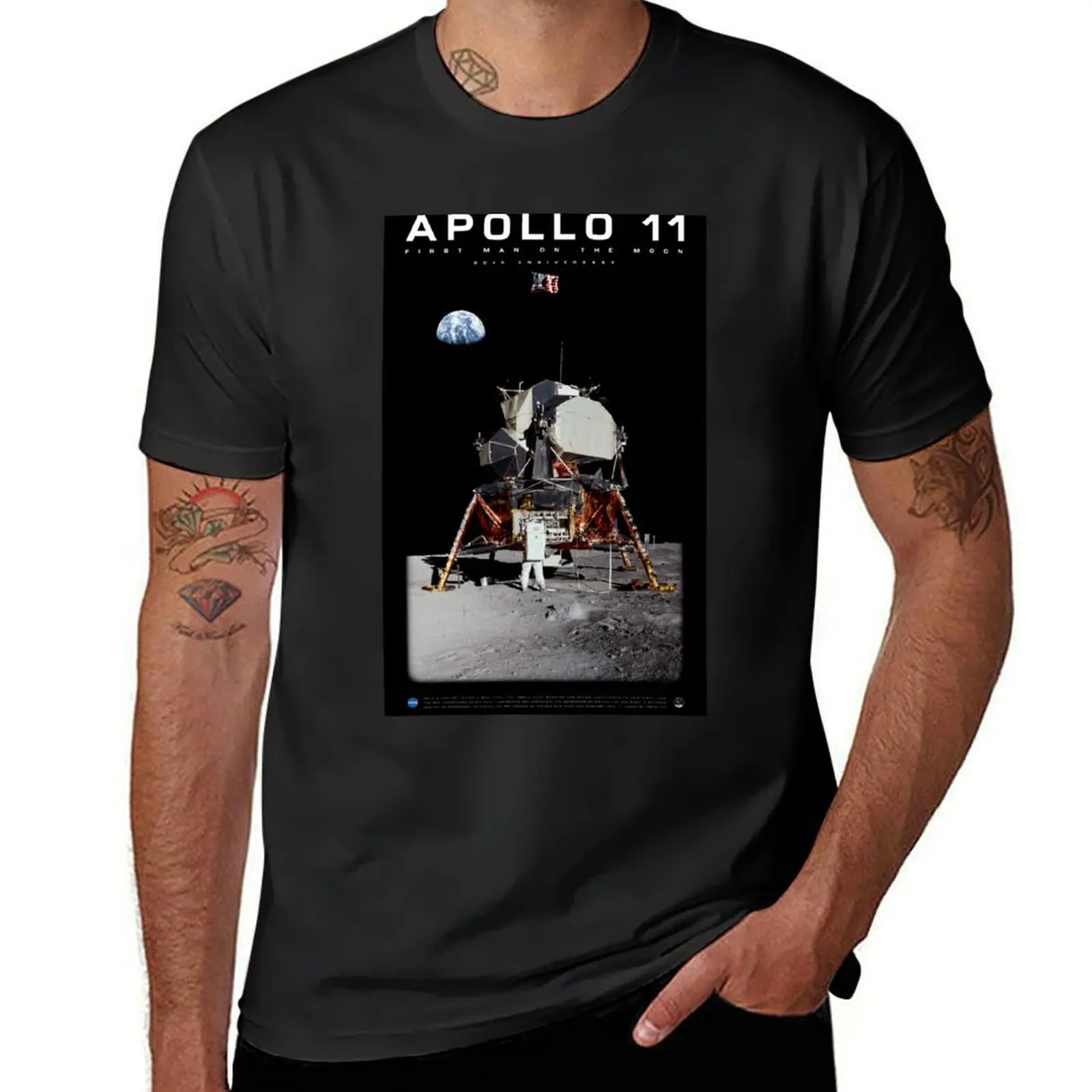 Apollo 11 Anniversary 4 T-Shirt plain graphics sweat blacks sweat shirts, men