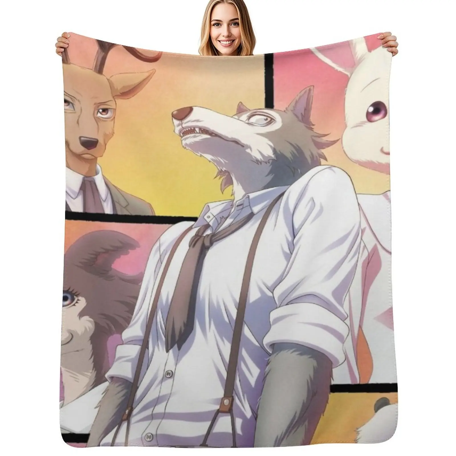

Beastars Anime Throw Blanket Soft Breathable Blanket for Night Sleeping