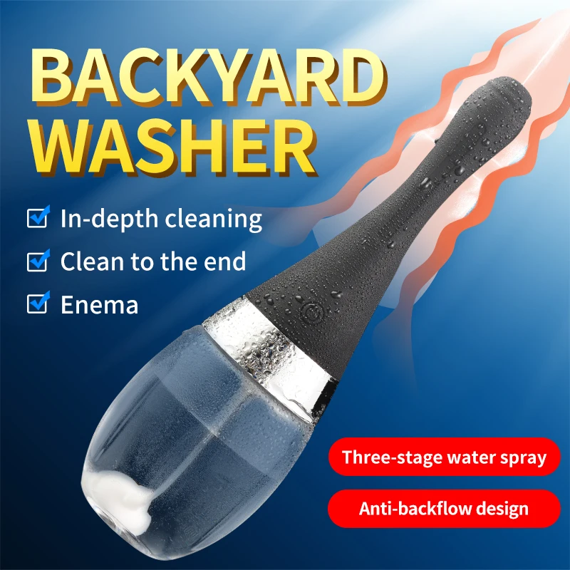 المكونات الشرج الشطاف للفتيات المهبل شطف 3-مرحلة شحن حقنة شرجية كهربائية تنظيف أداة ملين منتجات الكبار الجنس لعب #2