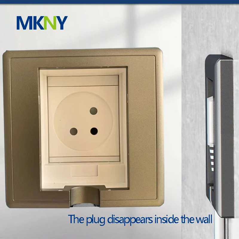 

Скрытая розетка из Израиля для холодильника с регулируемой функцией, Модульный Штекер, скрытый в стене, плоская пластина для