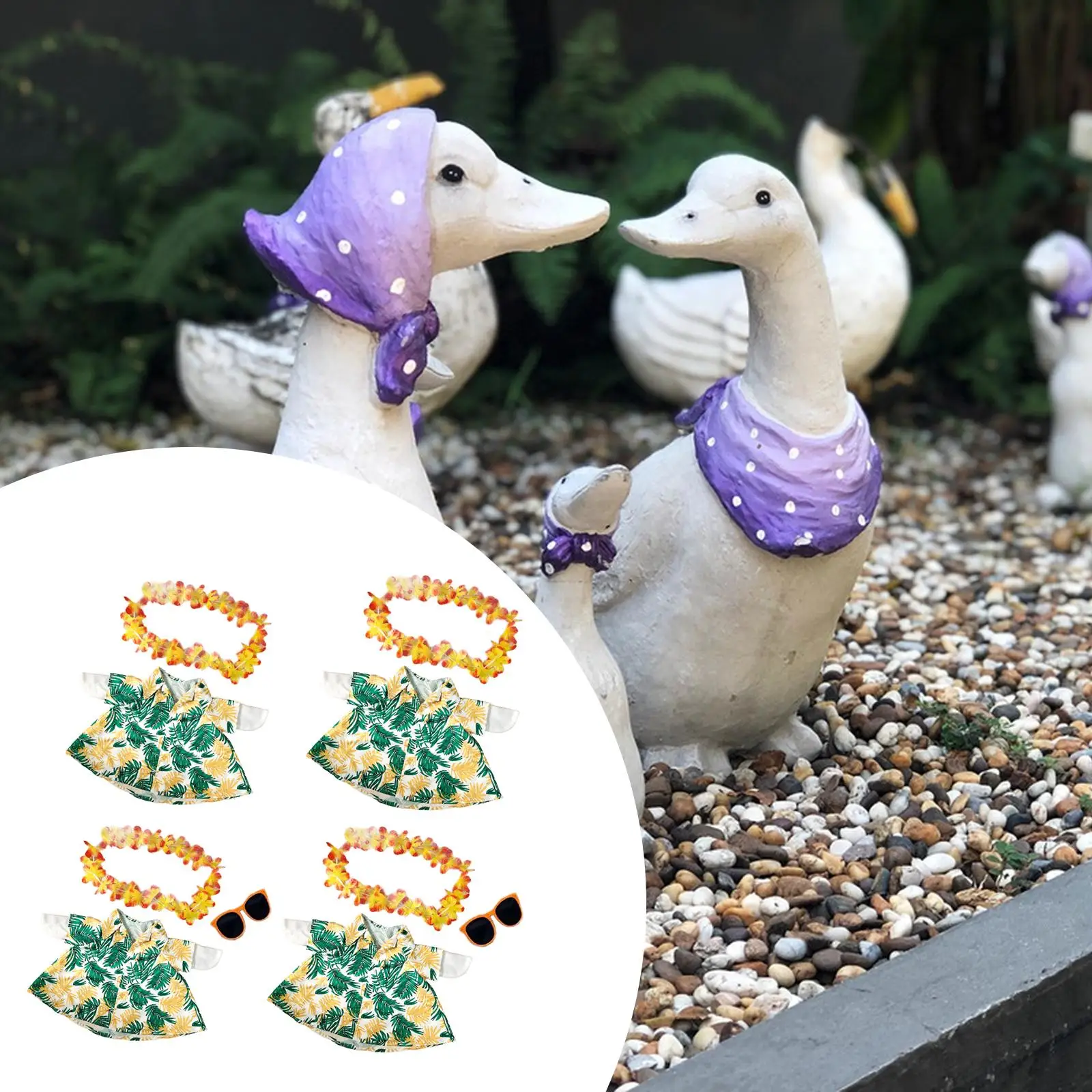 Lawn Goose Outfit Modern Artwork Goose Clothing for Festival Garden Outdoor