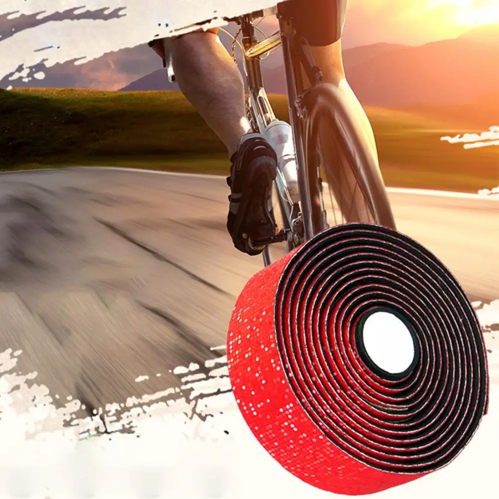 

Handlebar Tape 2Pcs Stylish Stable Suede Touch Superior Grip Bicycle Bar Tapes for Mountain Bike