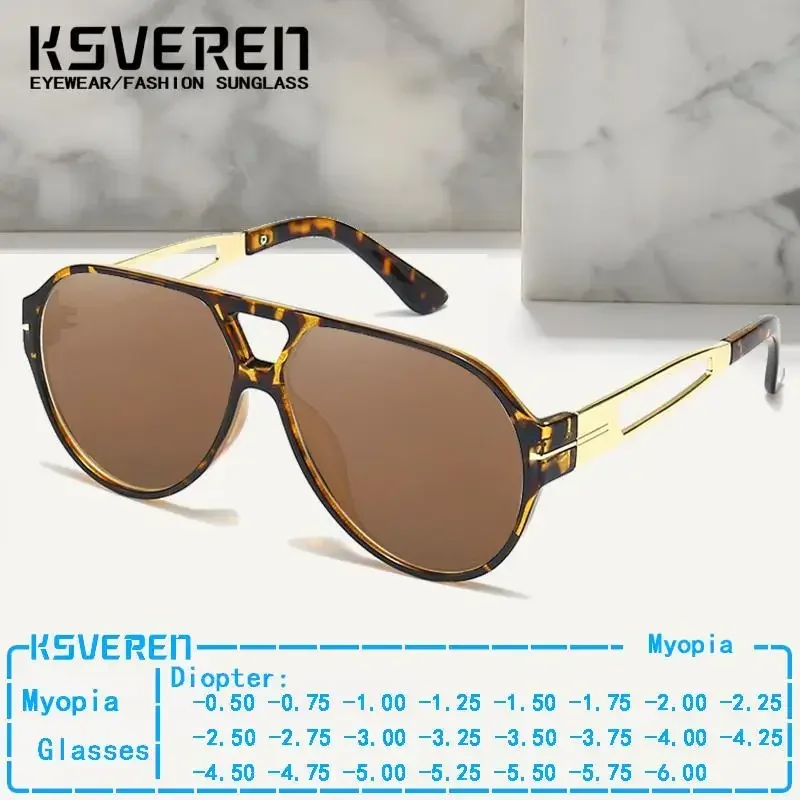 

Винтажные овальные солнцезащитные очки для близорукости для мужчин и женщин, дизайнерские модные очки для близорукости, солнцезащитные очки с отрицательным диоптриями