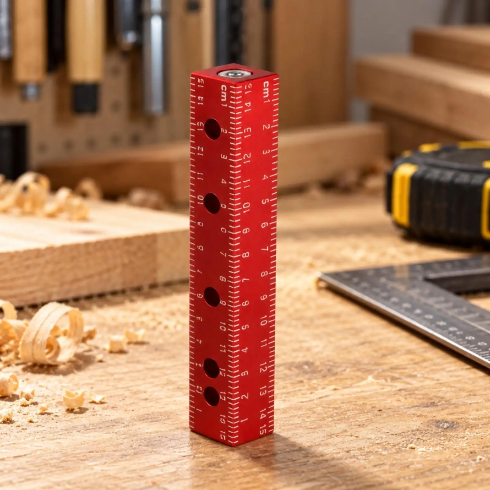 Square Ruler with Internal Magnetic Insert High Precision Aluminum Alloy Square Ruler Measuring Tool Multi-Function Sturdy