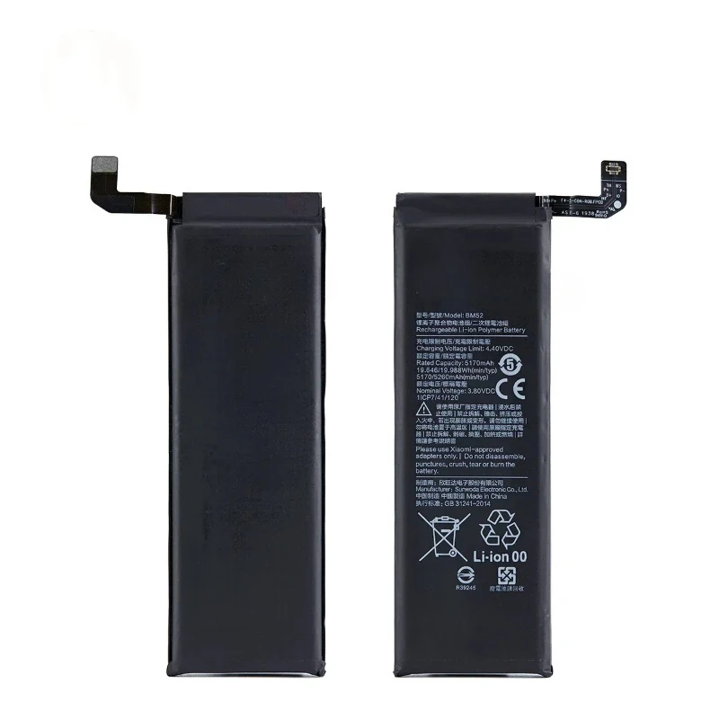 3.8V 5260mAh BM52 Battery For Xiaomi For Mi Note 10 Lite For Mi Note 10 Pro CC9pro CC9 Pro Phone Batteries + Tools High Quality