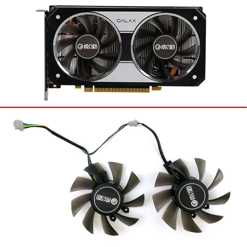 

2pcs 75mm GA82S2H GTX1650 GTX1060 GPU FAN For Galaxy KFA2 GeForce GTX 1060 OC GTX 1650 SUPER Graphics Cards as replacement Fan