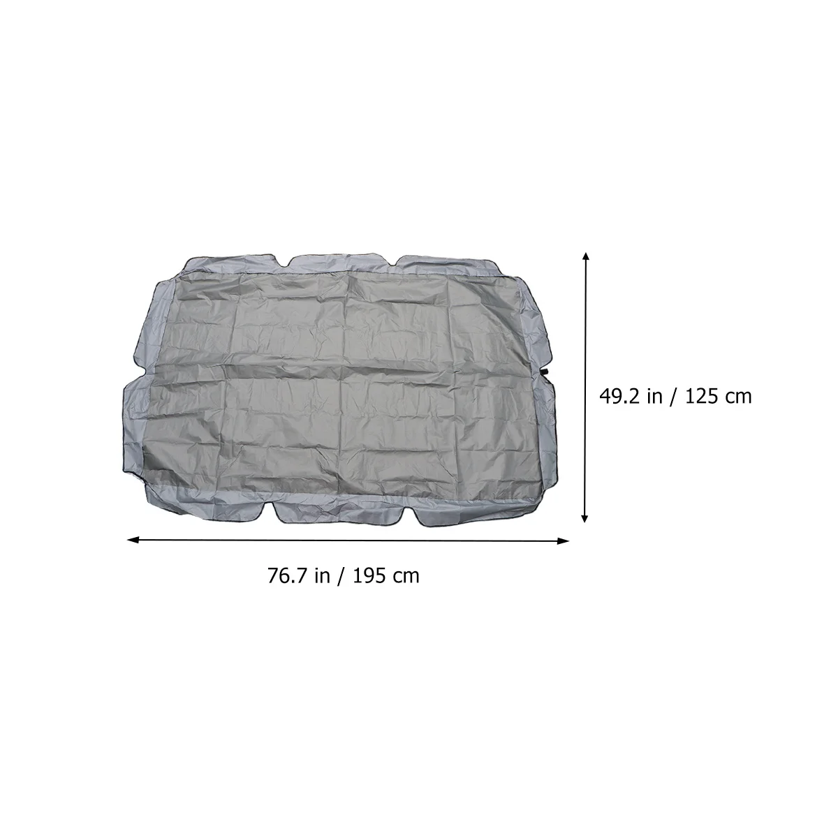 1 قطعة استبدال المظلة سوينغ رمادي البوليستر Pa طلاء مقاومة للماء صدفي حافة حديقة شرفة غطاء أرجوحة خارجي #3