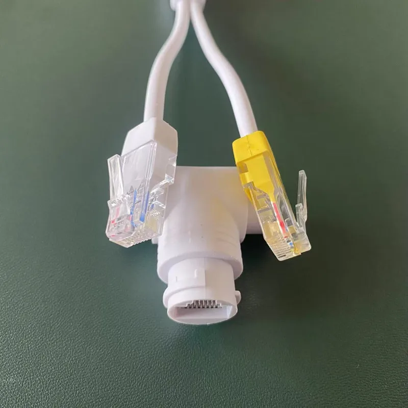Cable divisor POE 1 a 2 conector Ethernet RJ45 Cable combinador POE para cámara IP