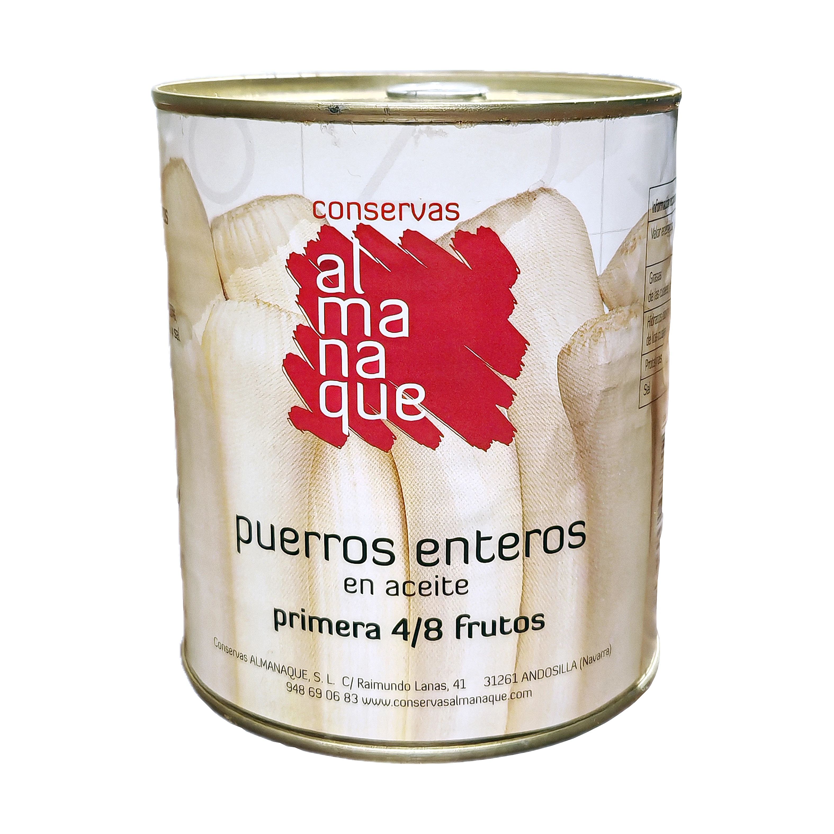 Puerros enteros en aceite 4/8 unidades de Conservas Almanaque
