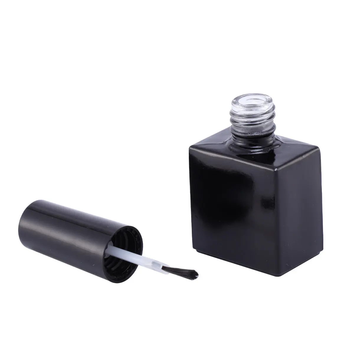 

12Pcs 10Ml Empty Nail Polish Bottles High-Grade Glass Containers with Brush Cap Flat Sides for Labeling Travel Nail Art