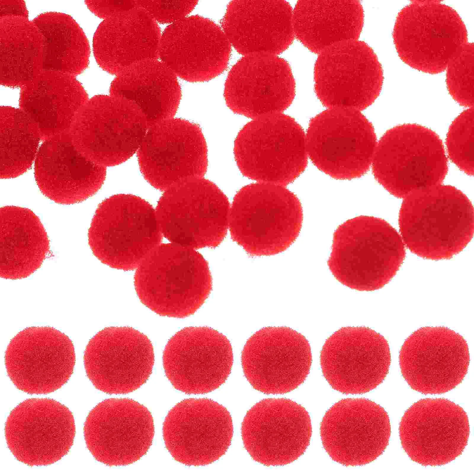 250pcs Multi-use Pompom Balls Diy Crafts Pom Poms Diy Red Pom Pom Balls pompoms fluffy balls artificial pompom balls